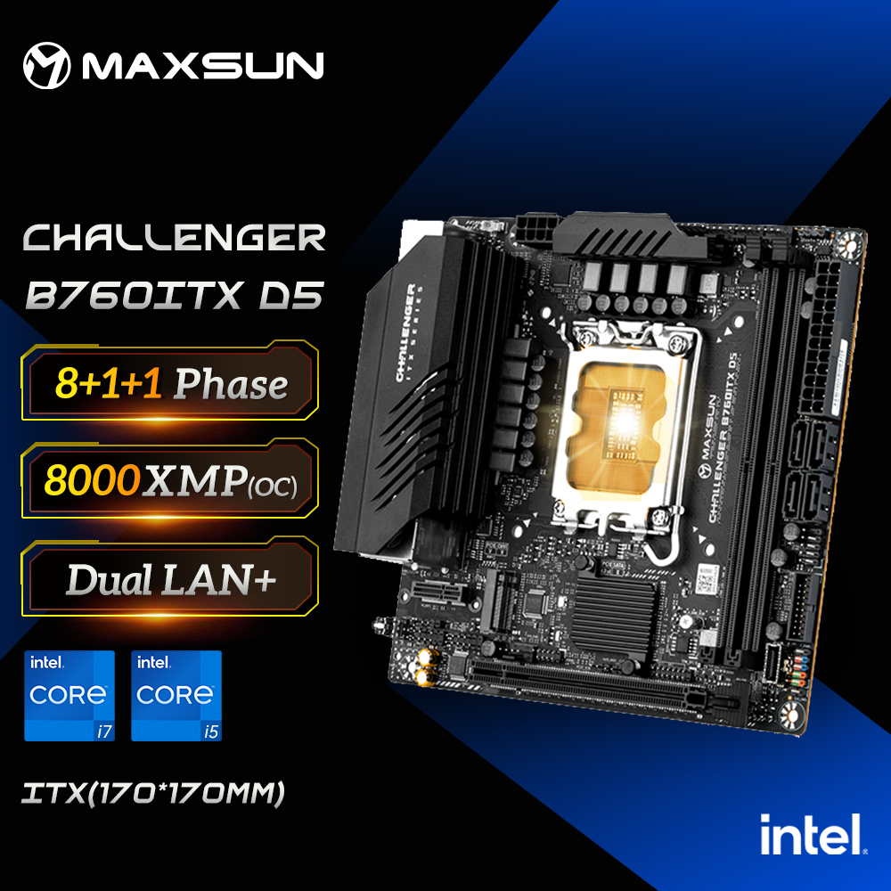 Pc Gaming I7 14Th Gen - اللوحة الأم للعبة MAXSUN B760ITX D5