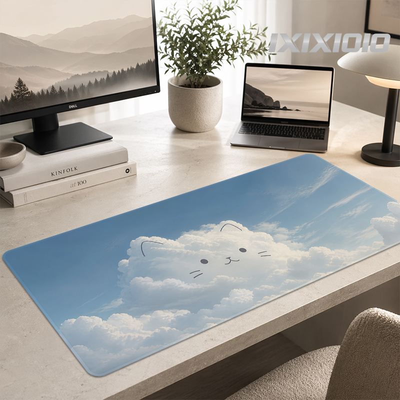 Pc Gaming Cloud - لوحة ماوس كبيرة الحجم بتصميم سحابة