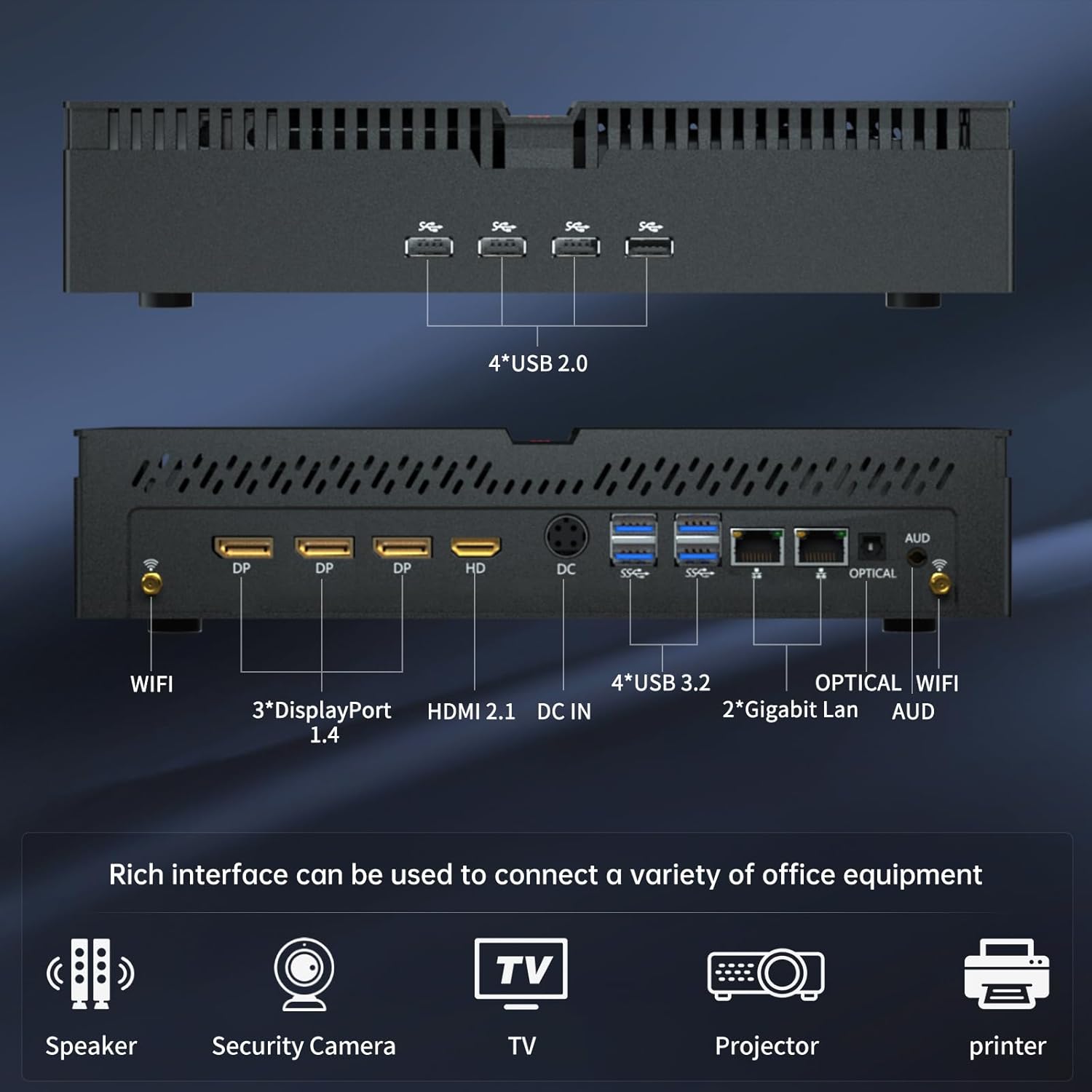 Pc Gaming I7 14Th Gen - جهاز كمبيوتر صغير للألعاب من بارتاكر،