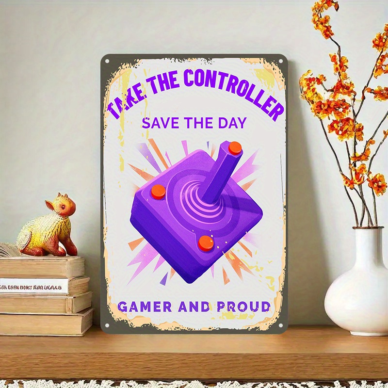 Gaming Controller - لافتة معدنية مضحكة لوحدة تحكم الألعاب