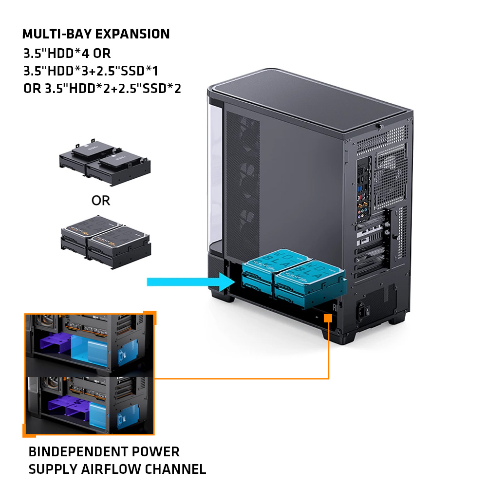 علبة كمبيوتر JONSBO TK-5 بيضاء - مراجعة Pc Gaming Jonsbo وسعره