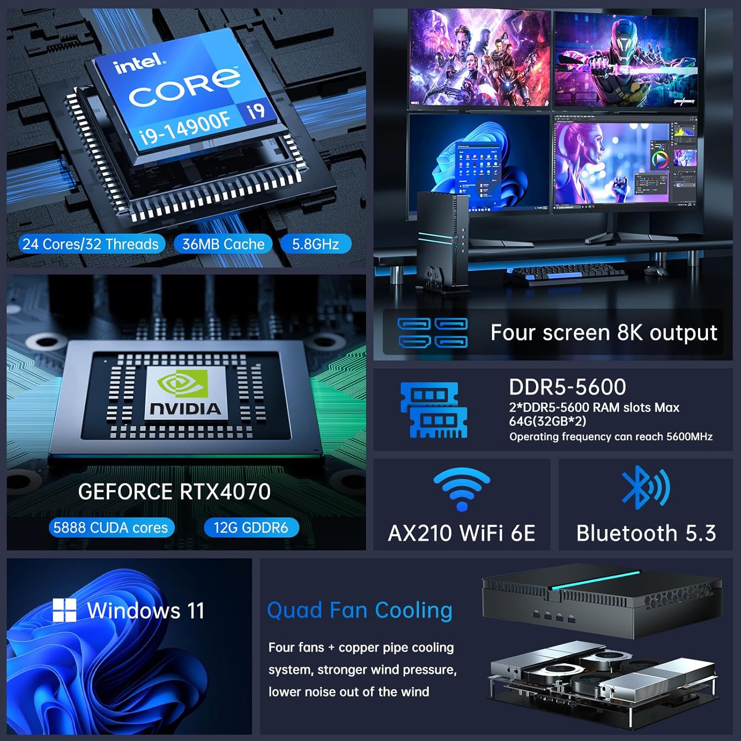 جهاز كمبيوتر صغير للألعاب من ب - مراجعة Pc Gaming I7 14Th Gen وسعره