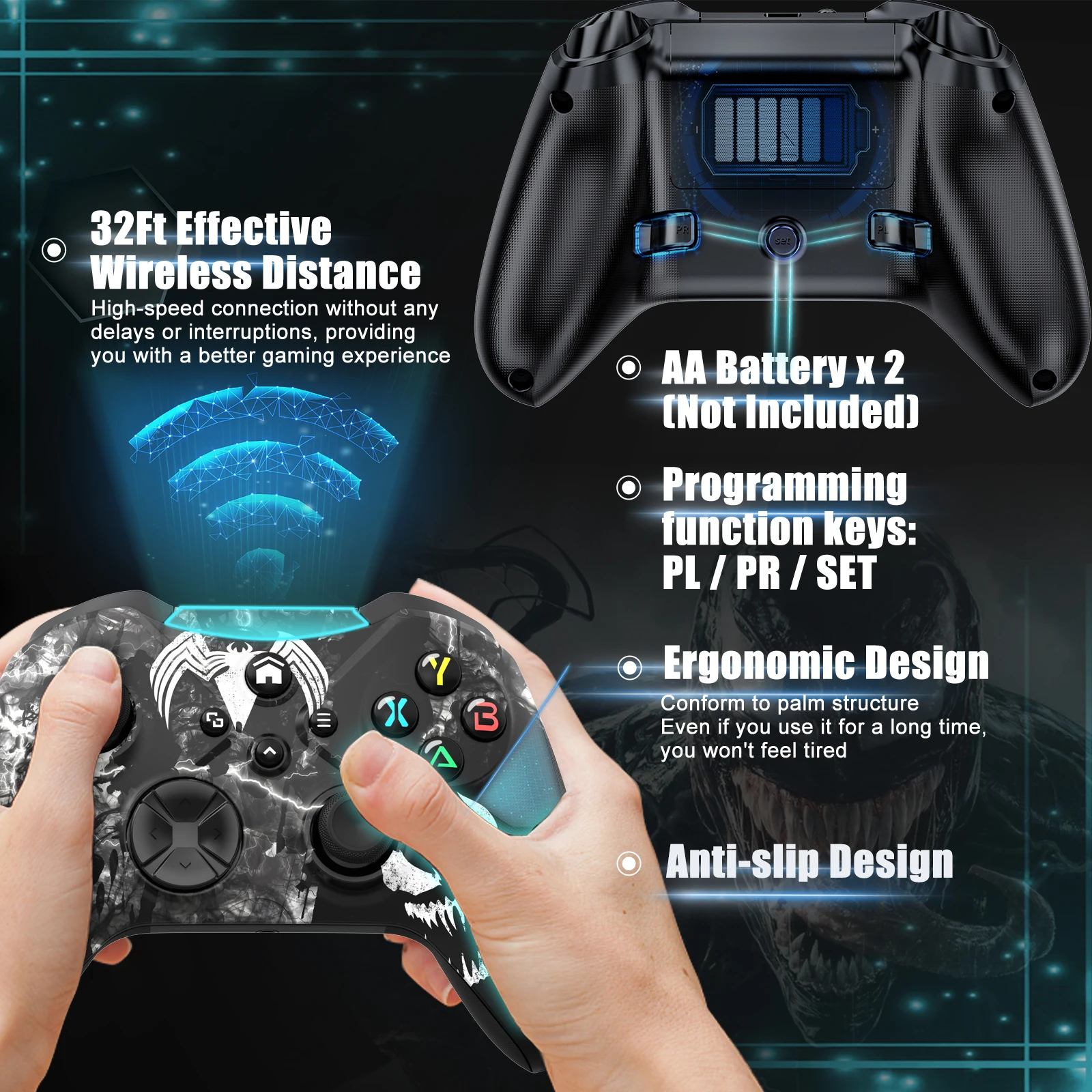 وحدة تحكم لاسلكية واي فاي لجها - مراجعة Pc Gaming Xbox Controller وسعره