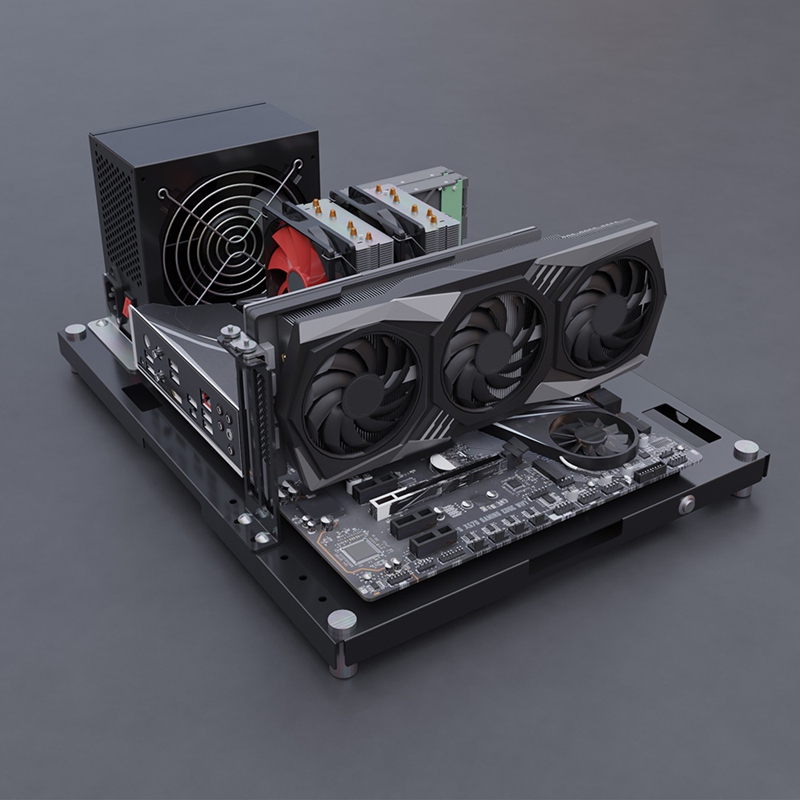 هيكل كمبيوتر مفتوح للألعاب DIY - مراجعة Pc Gaming Test وسعره